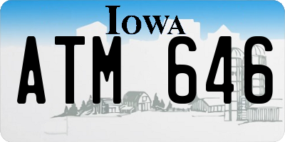 IA license plate ATM646