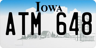 IA license plate ATM648