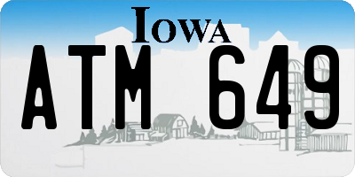 IA license plate ATM649