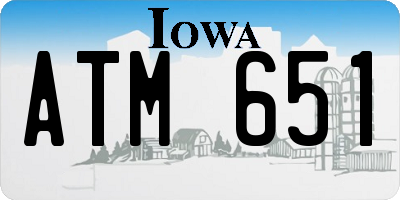 IA license plate ATM651