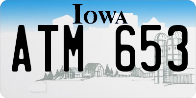 IA license plate ATM653