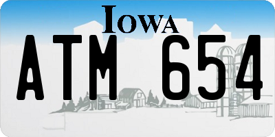 IA license plate ATM654