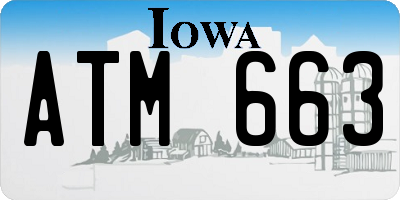 IA license plate ATM663