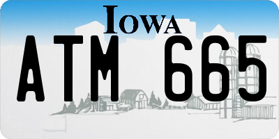 IA license plate ATM665