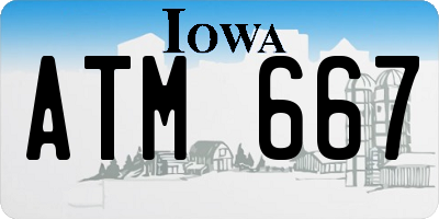 IA license plate ATM667