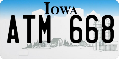 IA license plate ATM668