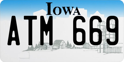 IA license plate ATM669