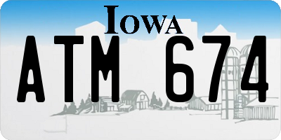 IA license plate ATM674