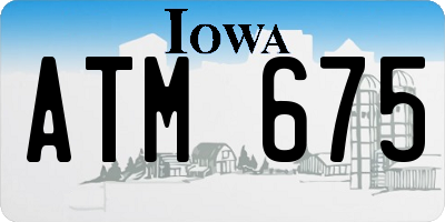 IA license plate ATM675
