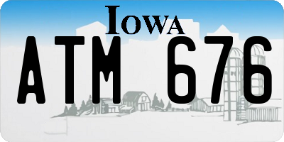 IA license plate ATM676