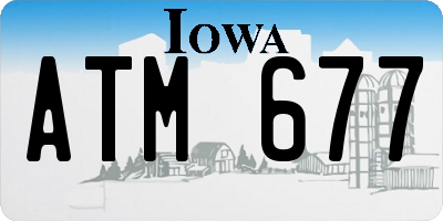 IA license plate ATM677