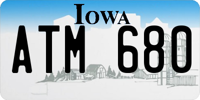 IA license plate ATM680