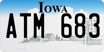 IA license plate ATM683