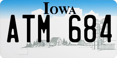 IA license plate ATM684