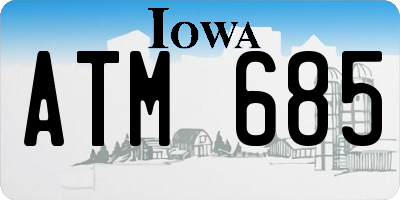 IA license plate ATM685