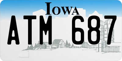 IA license plate ATM687