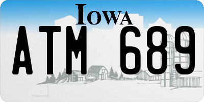 IA license plate ATM689