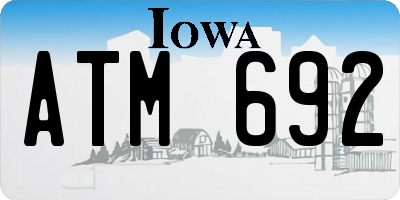 IA license plate ATM692