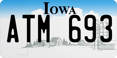IA license plate ATM693