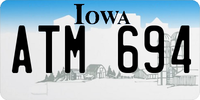 IA license plate ATM694