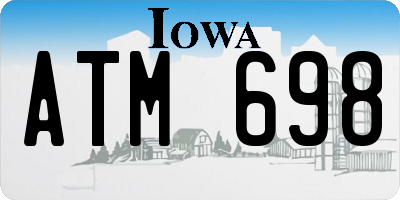 IA license plate ATM698