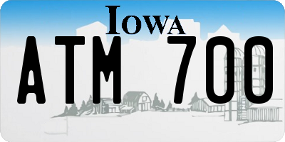 IA license plate ATM700
