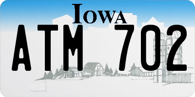 IA license plate ATM702