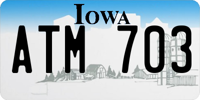 IA license plate ATM703