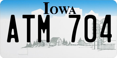 IA license plate ATM704