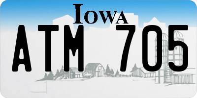 IA license plate ATM705