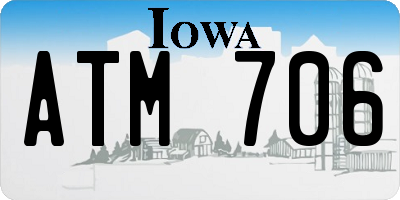 IA license plate ATM706