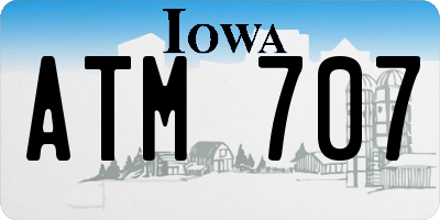 IA license plate ATM707