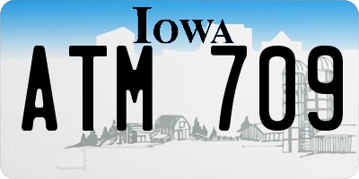 IA license plate ATM709