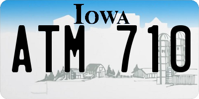 IA license plate ATM710