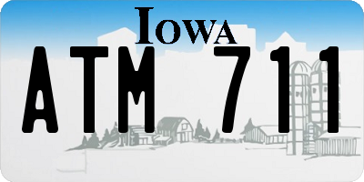 IA license plate ATM711
