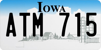 IA license plate ATM715