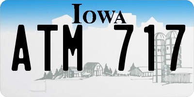 IA license plate ATM717