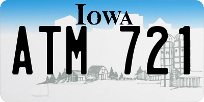 IA license plate ATM721