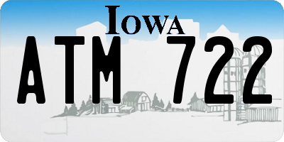 IA license plate ATM722