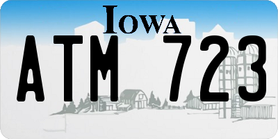 IA license plate ATM723