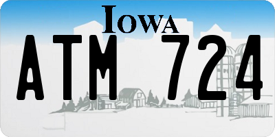 IA license plate ATM724