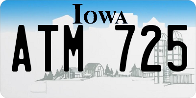IA license plate ATM725