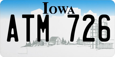 IA license plate ATM726