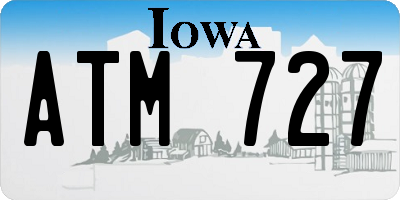 IA license plate ATM727