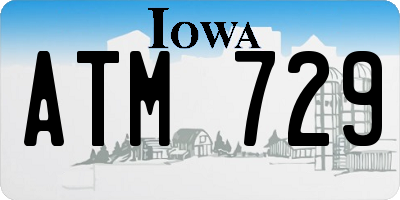 IA license plate ATM729