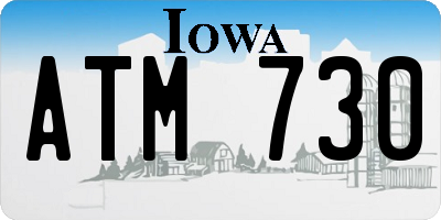 IA license plate ATM730