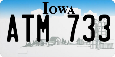 IA license plate ATM733