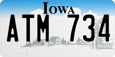 IA license plate ATM734