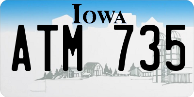 IA license plate ATM735