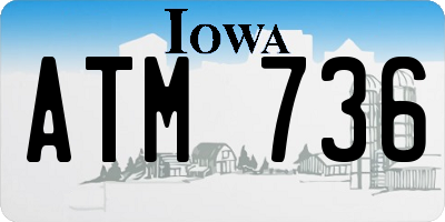 IA license plate ATM736